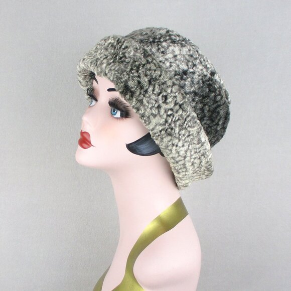 Vintage 1990 Grey Winter Cloche Bucket Hat HF Greenfield Made in England - Picture 5 of 7